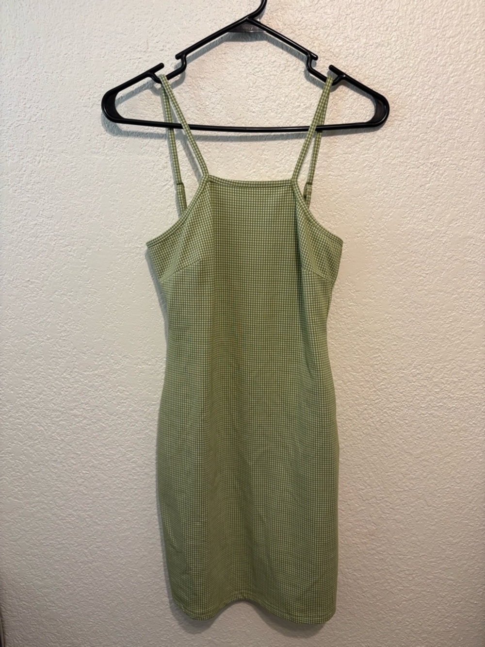 Le Lis Women’s Green Gingham Mini Dress, Size Small